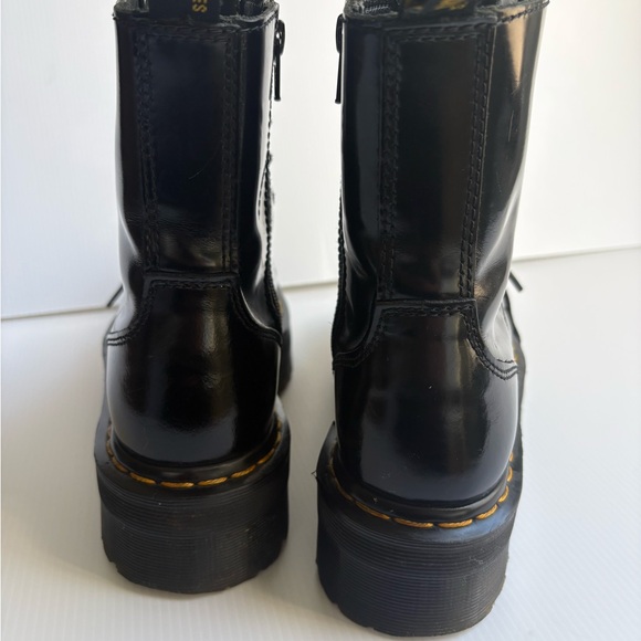 Dr. Martens Jadon Platform Leather Women's Boot - Black Polished Size 6 - Picture 12 of 16
